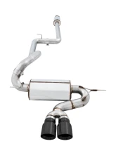 AWE Tuning Touring Edition Cat Back Exhaust | Resonated | 3" Diameter | 4" Dual Diamond Black Tips Ford Focus ST 2013-2018                                     - 3020-33040 - Image 3