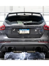 AWE Tuning Touring Edition Cat Back Exhaust | Resonated | 3" Diameter | 4.5" Dual Diamond Black Tips Ford Focus RS 2016-2018                                     - 3020-33042 - Image 4