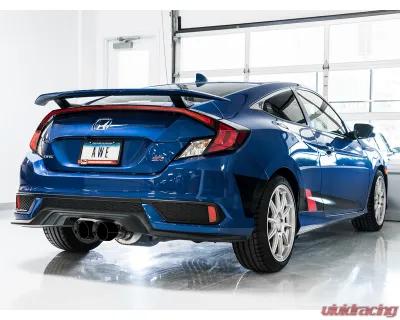 AWE Tuning Track Edition Exhaust | 3" Diameter | 4.5" Dual Diamond Black Tips Honda Civic Si 2017-2020 - 3020-33066