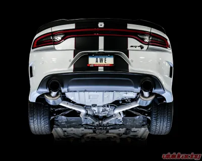 AWE Tuning Touring Edition Exhaust | 3" Diameter | 4.5" Dual Diamond Black Tips Dodge Charger 2015-2023 - 3020-33070