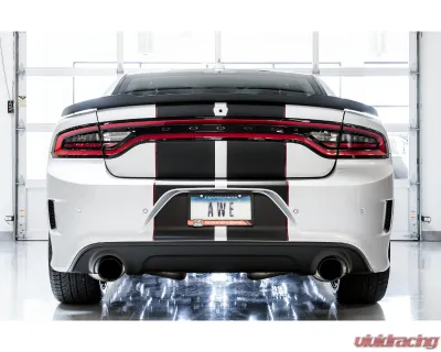 AWE Tuning Touring Edition Exhaust | 3" Diameter | 4.5" Dual Diamond Black Tips Dodge Charger Daytona 2017-2018|Dodge Charger R/T 2019-2023 - 3020-33074
