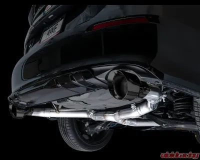 AWE Tuning Track Edition Exhaust | 3" Diameter | 5" Dual Diamond Black Tips Acura Integra|Honda Civic Si 2022-2025 - 3020-33331