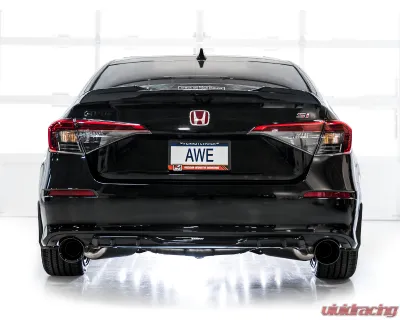 AWE Tuning Track Edition Exhaust | 3" Diameter | 5" Dual Diamond Black Tips Acura Integra|Honda Civic Si 2022-2025 - 3020-33331