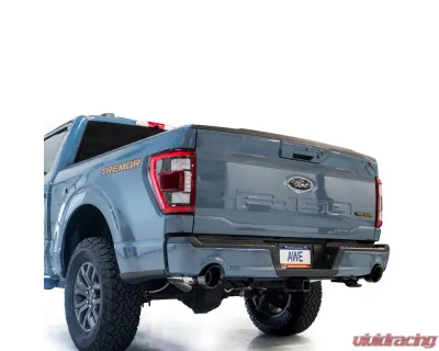 AWE Tuning 0FG Non-Resonated Cat Back | 3" Diameter | 5" Dual Diamond Black Tips Ford F-150 Tremor 2021-2025 - 3020-33402