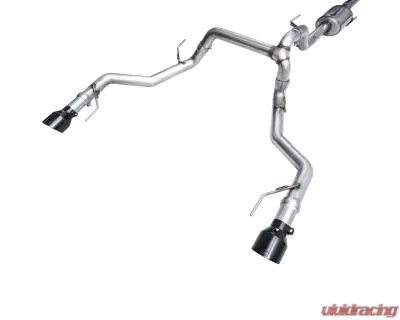 AWE Tuning 0FG Non-Resonated Cat Back | 3" Diameter | 5" Dual Diamond Black Tips Ford F-150 Tremor 2021-2025 - 3020-33402