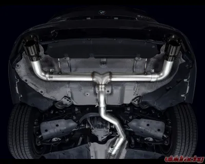AWE Tuning Track Edition Axle Back Exhaust for BMW 330i/430i | 3" Diameter | 4.5" Dual Black Tips - 3020-33429
