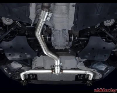 AWE Tuning Track Edition Axle Back Exhaust for BMW 330i/430i | 3" Diameter | 4.5" Dual Black Tips - 3020-33429