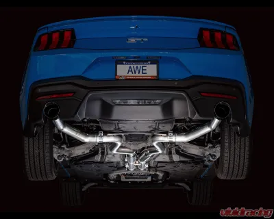 AWE Tuning Track Edition Exhaust | 4.5" Dual Diamond Black Tips Ford Mustang GT 2024-2024|Ford Mustang GT Premium 2024-2024 - 3020-33650