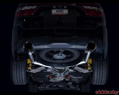 AWE Tuning Track Edition Exhaust | 3" Diameter | 5" Dual Diamond Black Tips Dodge Durango 2018-2024 - 3020-33952