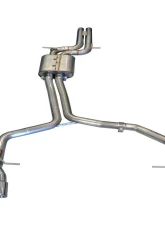 AWE Tuning Track Edition Exhaust | 2.5" Diameter | 3.54" Quad Chrome Silver Tips Audi S4 2010-2016                                     - 3020-42020 - Image 2