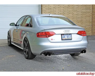 AWE Tuning Track Edition Exhaust | 2.5" Diameter | 3.54" Quad Chrome Silver Tips Audi S4 2010-2016 - 3020-42020