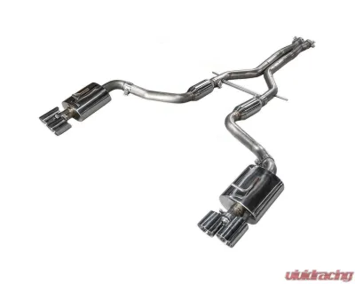 AWE Tuning Track Edition Exhaust | 2.5" Diameter | 4" Quad Chrome Silver Tips Porsche Panamera 2011-2013 - 3020-42032