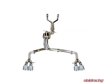 AWE Tuning Track Edition Exhaust | 2.5" Diameter | 4" Quad Chrome Silver Tips Audi S6 2013-2018 - 3020-42042