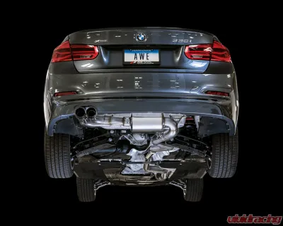 AWE Tuning Track Edition Exhaust | 2.5" Diameter | 4" Quad Chrome Silver Tips Audi S6 2013-2018 - 3020-42042