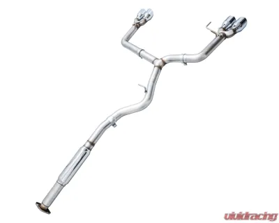 AWE Tuning Track Edition Exhaust | 3" Diameter | 4" Quad Chrome Silver Tips Subaru WRX 2012-2014|Subaru WRX STI 2015-2021 - 3020-42058