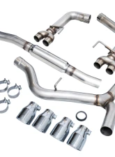 AWE Tuning Track Edition Exhaust | 3" Diameter | 4" Quad Chrome Silver Tips Subaru WRX 2012-2014|Subaru WRX STI 2015-2021                                     - 3020-42058 - Image 3
