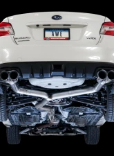 AWE Tuning Track Edition Exhaust | 3" Diameter | 4" Quad Chrome Silver Tips Subaru WRX 2012-2014|Subaru WRX STI 2015-2021                                     - 3020-42058 - Image 6