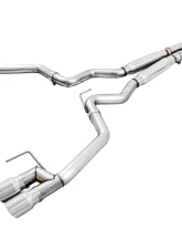 AWE Tuning Track Edition Cat Back Exhaust | 3" Diameter | 4" Quad Chrome Silver Tips Ford Mustang GT 2018-2023|Ford Mustang Bullitt 2019-2020                                     - 3020-42064 - Image 4