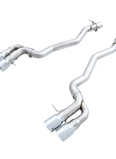 AWE Tuning Track Edition Axle Back Exhaust for BMW M5 2018-2023 | 3" Diameter, Chrome Tips                                     - 3020-42069 - Image 4