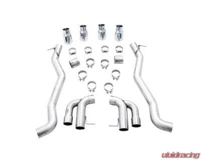 AWE Tuning Track Edition Axle Back Exhaust for BMW M5 2018-2023 | 3" Diameter, Chrome Tips - 3020-42069