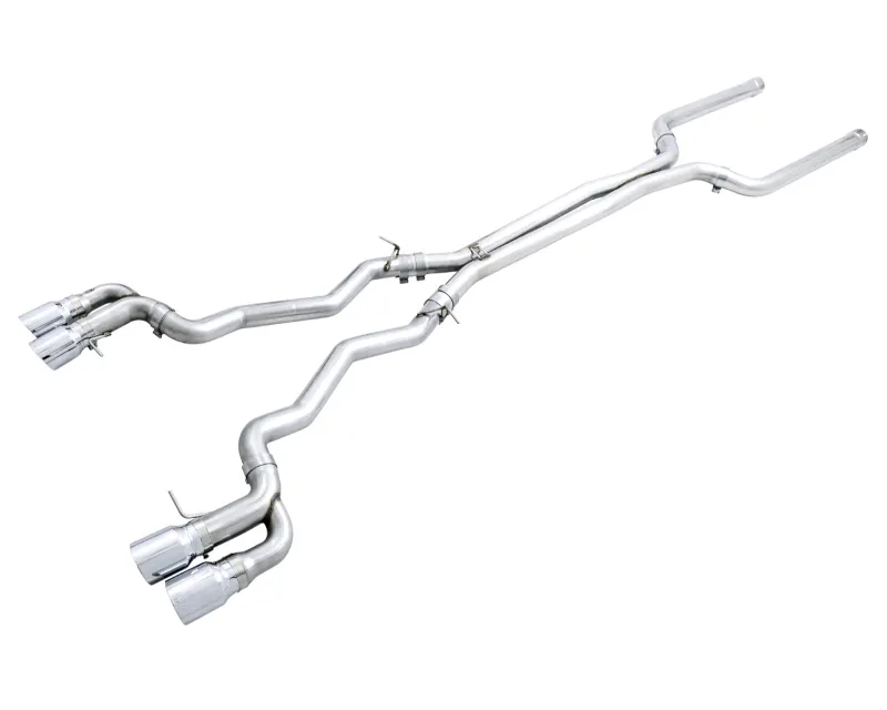 AWE Tuning Track Edition Cat Back Exhaust | 3" Diameter | 4" Quad Chrome Silver Tips - 3020-42070