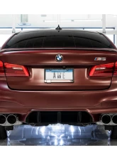 AWE Tuning Track Edition Cat Back Exhaust | 3" Diameter | 4" Quad Chrome Silver Tips BMW M5 2018-2023                                     - 3020-42070 - Image 2