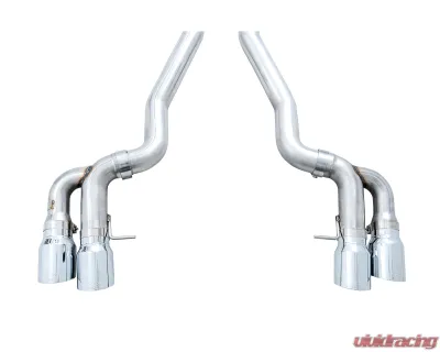 AWE Tuning Track Edition Cat Back Exhaust | 3" Diameter | 4" Quad Chrome Silver Tips BMW M5 2018-2023 - 3020-42070