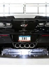 AWE Tuning Track Edition Axle Back Exhaust for Chevrolet Corvette 2014-2019, 3" Diameter, Quad Chrome Tips                                     - 3020-42073 - Image 4