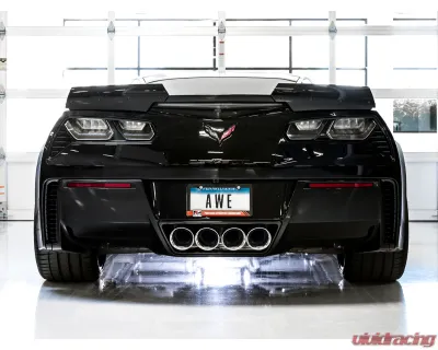 AWE Tuning Track Edition Axle Back Exhaust for Chevrolet Corvette 2014-2019, 3" Diameter, Quad Chrome Tips - 3020-42073