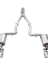 AWE Tuning Touring Edition Exhaust | 3" Diameter | 4" Quad Chrome Silver Tips Dodge Challenger 2015-2023                                     - 3020-42074 - Image 2