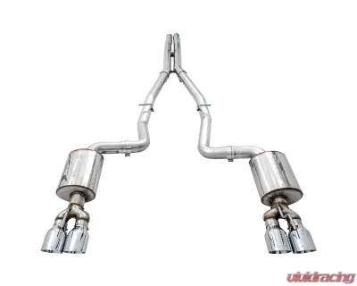 AWE Tuning Touring Edition Exhaust | 3" Diameter | 4" Quad Chrome Silver Tips Dodge Challenger 2015-2023 - 3020-42074