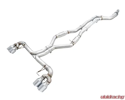 AWE Tuning Track Edition Exhaust | 3" Diameter | 4" Quad Chrome Silver Tips BMW M340i 2020-2025|BMW M340i xDrive 2020-2025|BMW M440i xDrive 2021-2025|BMW M440i 2022-2025 - 3020-42078