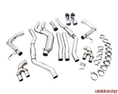 AWE Tuning Track Edition Exhaust | 3" Diameter | 4" Quad Chrome Silver Tips BMW M340i 2020-2025|BMW M340i xDrive 2020-2025|BMW M440i xDrive 2021-2025|BMW M440i 2022-2025 - 3020-42078