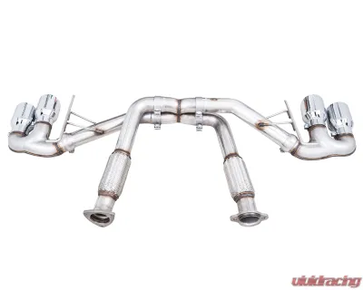 AWE Tuning Track Edition Exhaust | 3" Diameter | 4.5" Quad Chrome Silver Tips Chevrolet Corvette Stingray 2020-2025|Chevrolet Corvette E-Ray 2024-2025 - 3020-42080