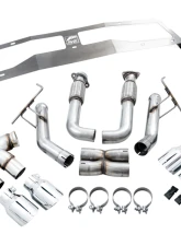 AWE Tuning Track Edition Exhaust | 3" Diameter | 4.5" Quad Chrome Silver Tips Chevrolet Corvette Stingray 2020-2025|Chevrolet Corvette E-Ray 2024-2025                                     - 3020-42080 - Image 6