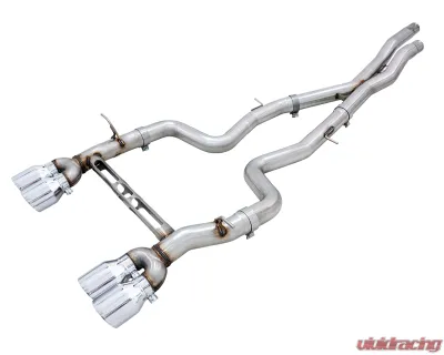 AWE Tuning Track Edition Cat Back Exhaust | 3" Diameter | 4" Quad Chrome Silver BMW M3 2015-2018|BMW M4 2015-2020 - 3020-42082