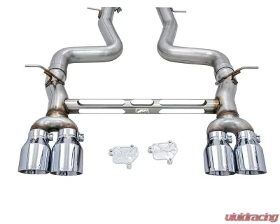 AWE Tuning Track Edition Cat Back Exhaust | 3" Diameter | 4" Quad Chrome Silver BMW M3 2015-2018|BMW M4 2015-2020 - 3020-42082