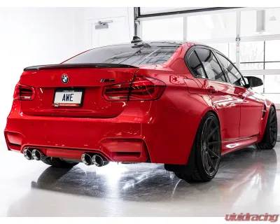 AWE Tuning Track Edition Cat Back Exhaust | 3" Diameter | 4" Quad Chrome Silver BMW M3 2015-2018|BMW M4 2015-2020 - 3020-42082