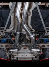 AWE Tuning Track Edition Cat Back Exhaust | 3" Diameter | 4" Quad Chrome Silver BMW M3 2015-2018|BMW M4 2015-2020                                     - 3020-42082 - Image 6