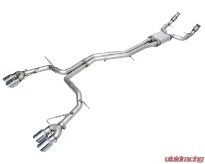 AWE Tuning Track Edition Exhaust | 3" Diameter | 4.5" Quad Chrome Silver Tips Audi S7 Sportback 2020-2024|Audi S6 2020-2024 - 3020-42101