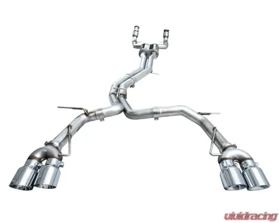AWE Tuning Track Edition Exhaust | 3" Diameter | 4.5" Quad Chrome Silver Tips Audi S7 Sportback 2020-2024|Audi S6 2020-2024 - 3020-42101