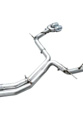 AWE Tuning Track Edition Exhaust | 3" Diameter | 4.5" Quad Chrome Silver Tips Audi S7 Sportback 2020-2024|Audi S6 2020-2024                                     - 3020-42101 - Image 10