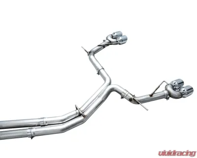 AWE Tuning Track Edition Exhaust | 3" Diameter | 4.5" Quad Chrome Silver Tips Audi S7 Sportback 2020-2024|Audi S6 2020-2024 - 3020-42101
