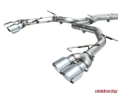 AWE Tuning Track Edition Exhaust | 3" Diameter | 4.5" Quad Chrome Silver Tips Audi S7 Sportback 2020-2024|Audi S6 2020-2024 - 3020-42101