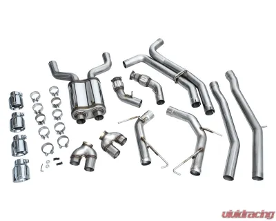 AWE Tuning Track Edition Exhaust | 3" Diameter | 4.5" Quad Chrome Silver Tips Audi S7 Sportback 2020-2024|Audi S6 2020-2024 - 3020-42101