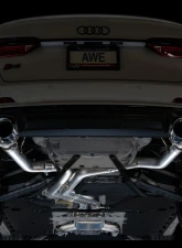 AWE Tuning Track Edition Exhaust | 3" Diameter | 4.5" Quad Chrome Silver Tips Audi S7 Sportback 2020-2024|Audi S6 2020-2024                                     - 3020-42101 - Image 14