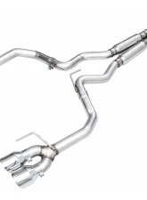 AWE Tuning Track Edition Exhaust | 5" Quad Chrome Silver Tips Ford Mustang Dark Horse 2024-2025                                     - 3020-42375 - Image 14