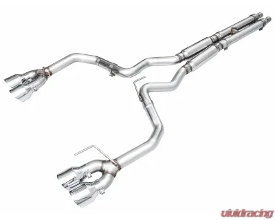 AWE Tuning Track Edition Exhaust | 5" Quad Chrome Silver Tips Ford Mustang Dark Horse 2024-2025 - 3020-42375