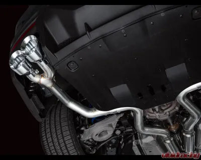 AWE Tuning Track Edition Exhaust | 5" Quad Chrome Silver Tips Ford Mustang Dark Horse 2024-2025 - 3020-42375