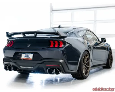 AWE Tuning Track Edition Exhaust | 5" Quad Chrome Silver Tips Ford Mustang Dark Horse 2024-2025 - 3020-42375